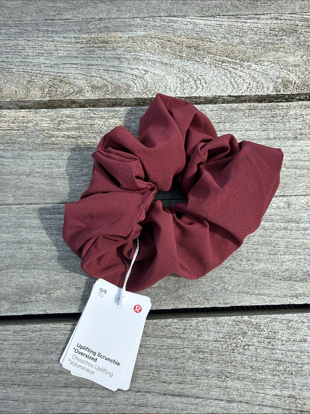 Lululemon Uplifting Oversized Scrunchie Burgundy Bay O/S NWT 🤎✨